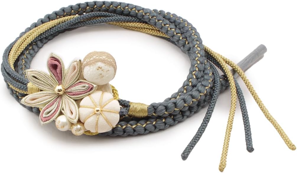 156 正絹？ 青 アンティーク着物 7歳 七五三着物セット 和装小物 結び